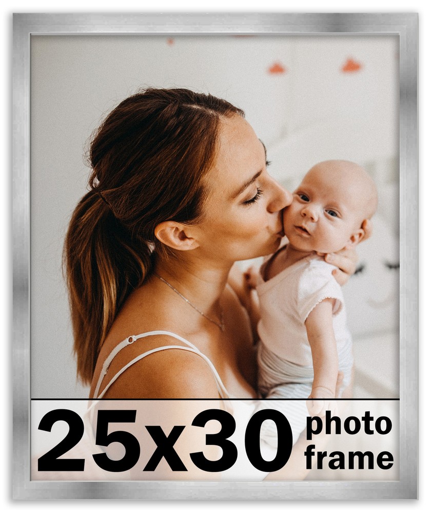 25x30 Frame Stainless Steel Silver Picture Frame Photo Frame UV Acrylic