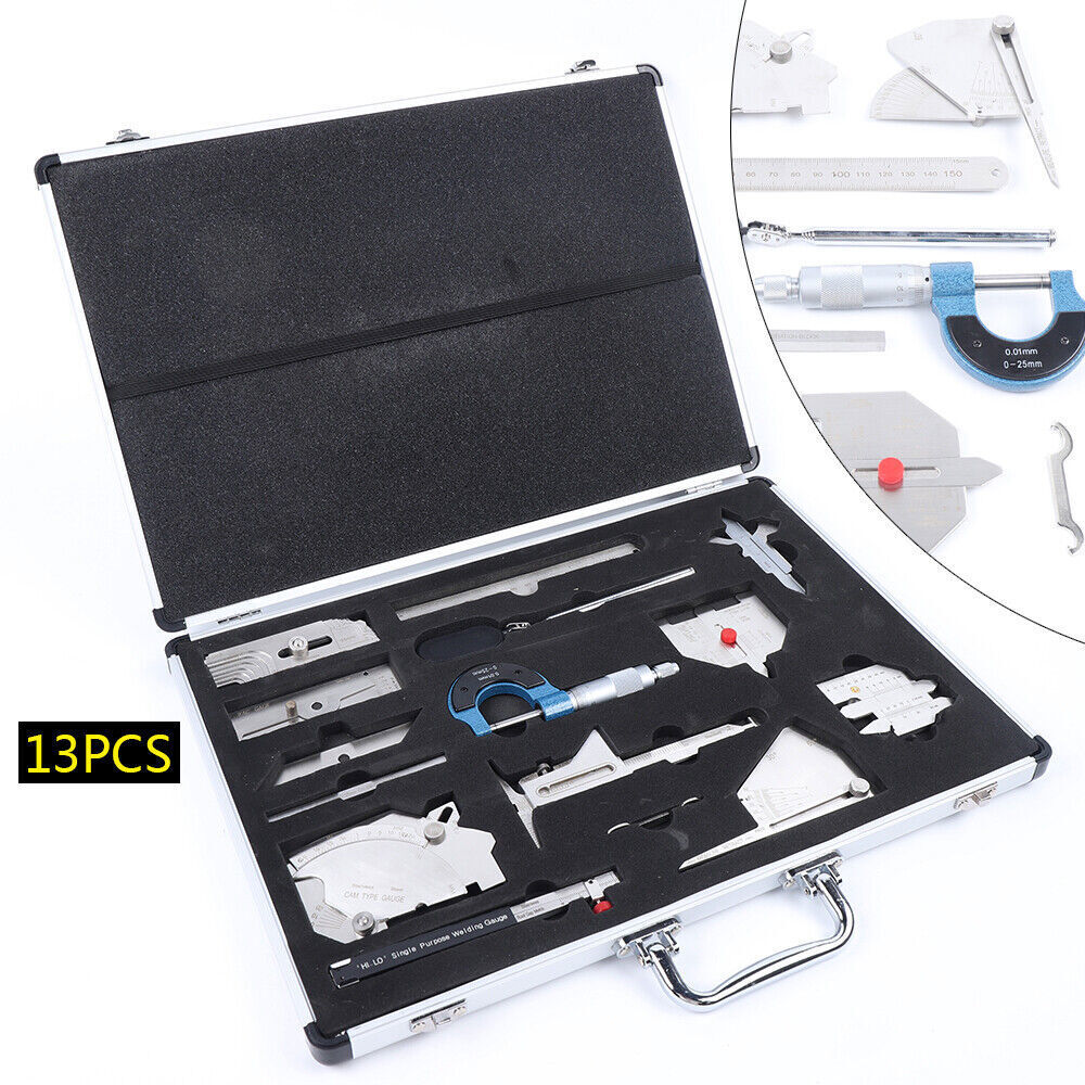 Welding Gauge Tool Measurement Gauge Inspection Ruler 13pcs Box MG-11 System 2KG