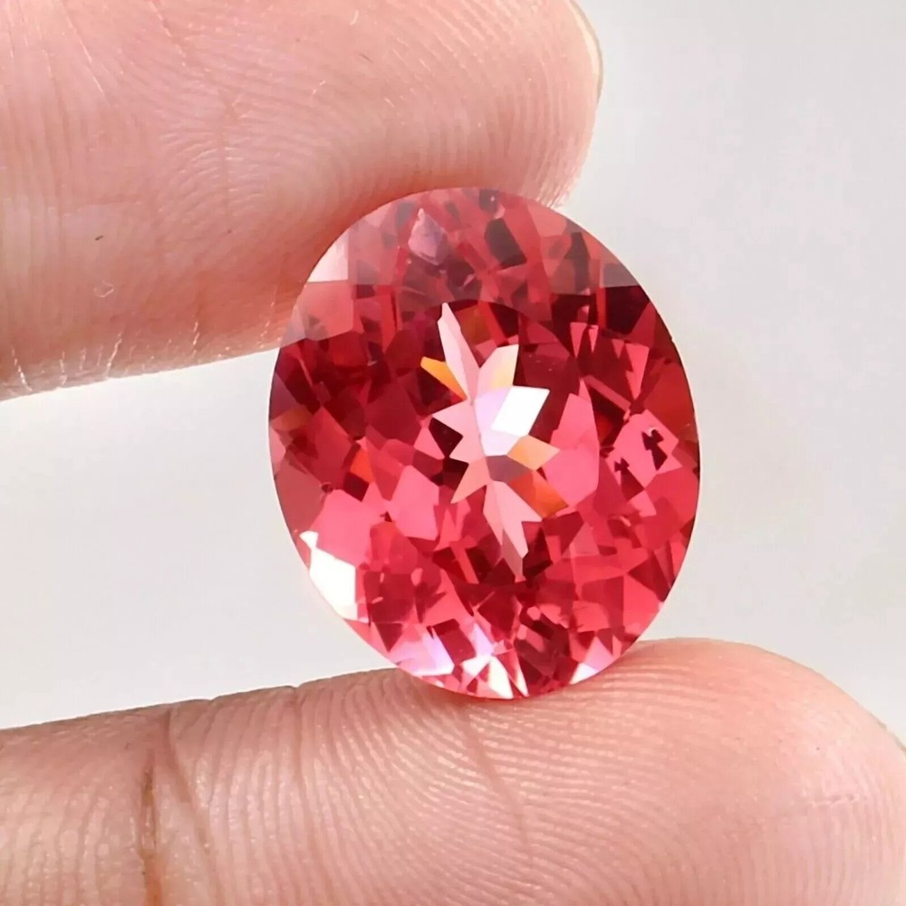 AAA Natural Ceylon Padparadscha Sapphire Oval Loose Gemstone Cut 10 CT+