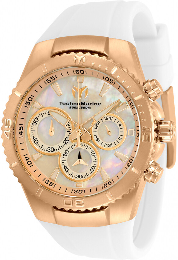 TechnoMarine Sea Manta Women's 40mm Mother of Pearl Chronograph Watch TM-220074