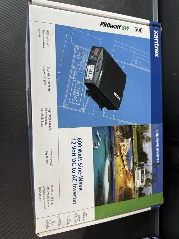 Xantrex PROwatt SW600 600W Sine-Wave 12V DC to AC Inverter