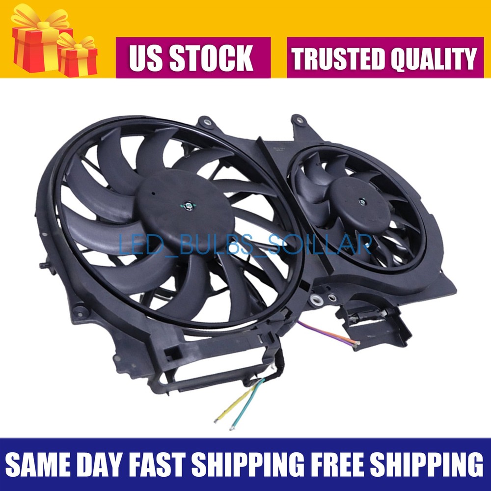 For Audi A4 3.0L 3.2L 2005-2007 2008 Radiator Cooling Fan & Motor Assembly