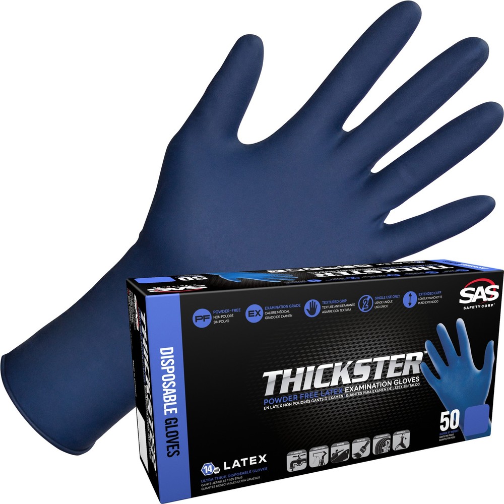 Thickster 14 Mil Powder-Free Latex Gloves 12in Length Box of 50