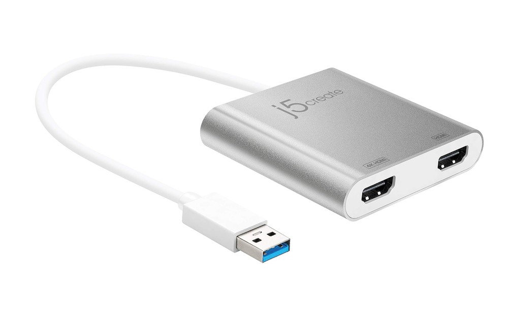 USB to HDMI Adapter - Dual HDMI USB 3.0 Multi-Monitor Cable | 4K + 1080p | Co...
