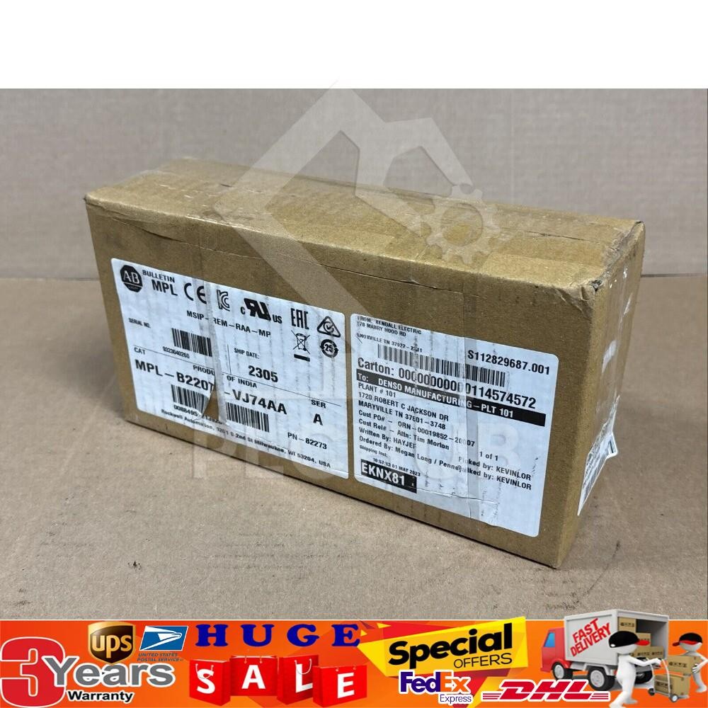 NEW Allen Bradley MPL-B220T-VJ74AA Kinetix AC Servo Motor FASHIP US Free Tax