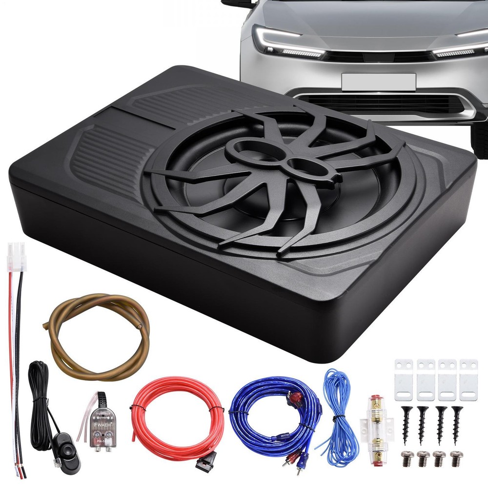 Powered Under-Seat Car Subwoofer with Amp Kit for Trucks
