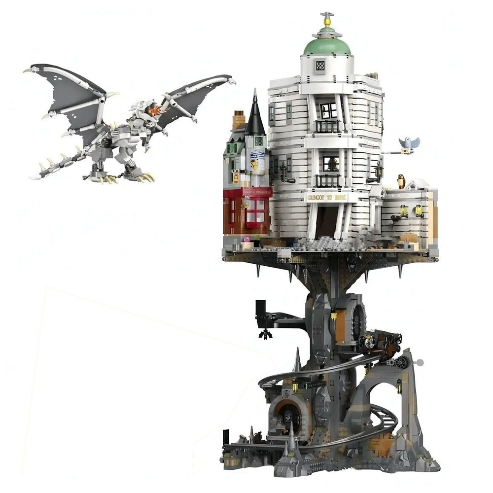 Gringotts Bank Ironbelly Dragon 76417 Castle Building Blocks 4803Pcs-image