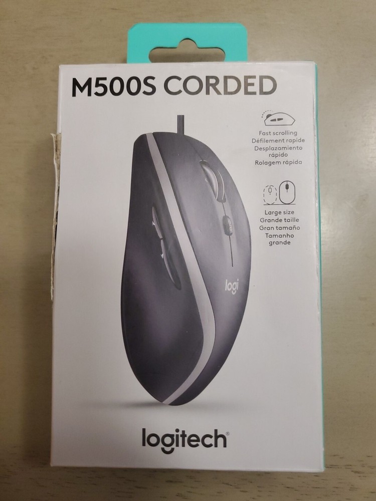 Logitech M500s Corded Optical Mouse Brand New