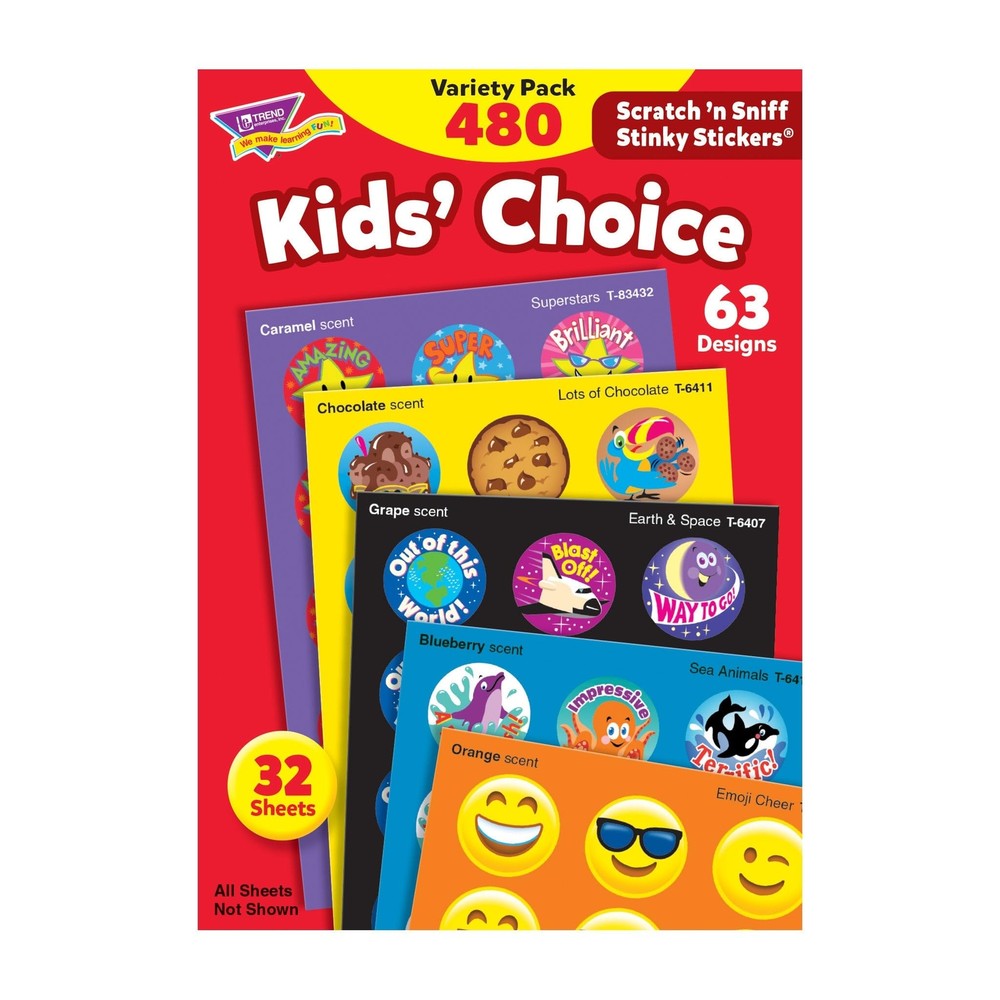 : Sweet Scents, Scented Scratch 'N Sniff Stinky Stickers, Fun for Rewards, In...