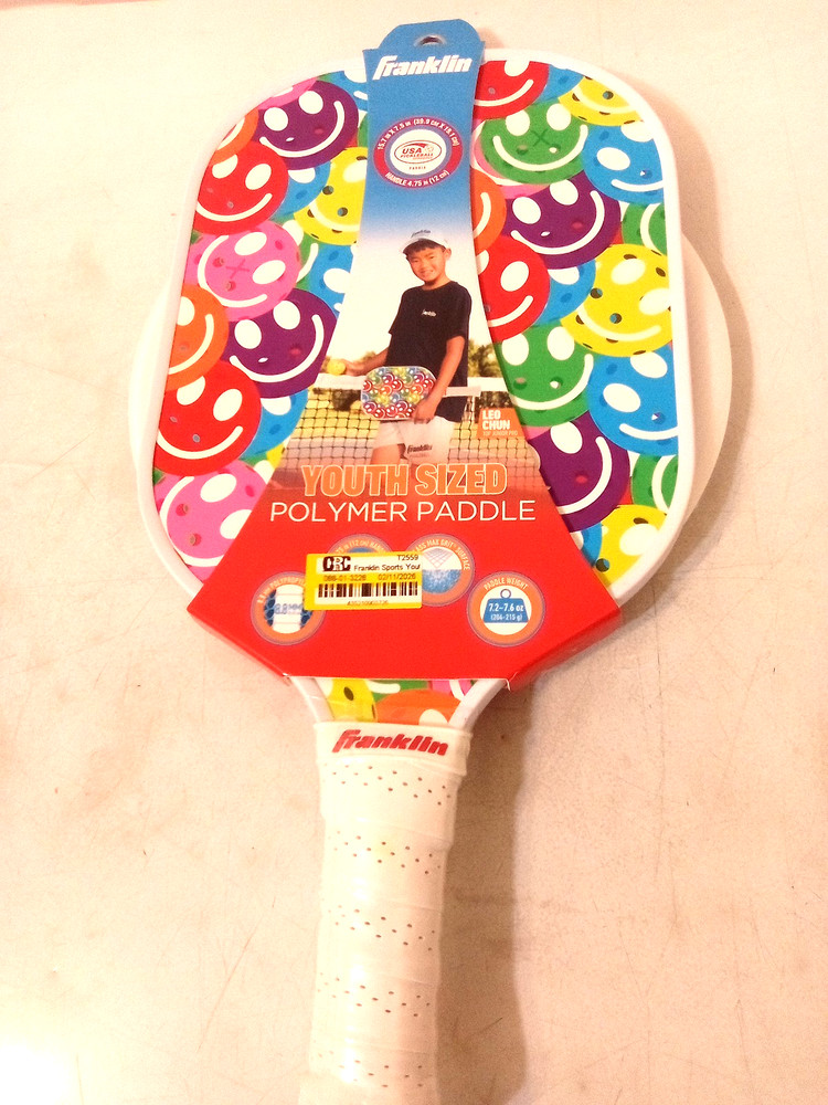 Franklin Youth Sized Polymer Paddle Colorful Smiley Design (59261C1) NEW!