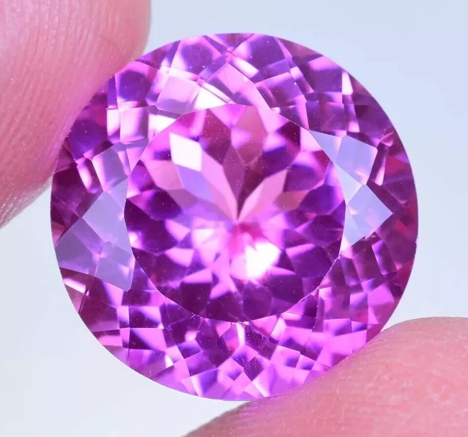 Natural Mogok Pink Ruby 10.40 Ct Round Certified Flawless Loose Gemstone