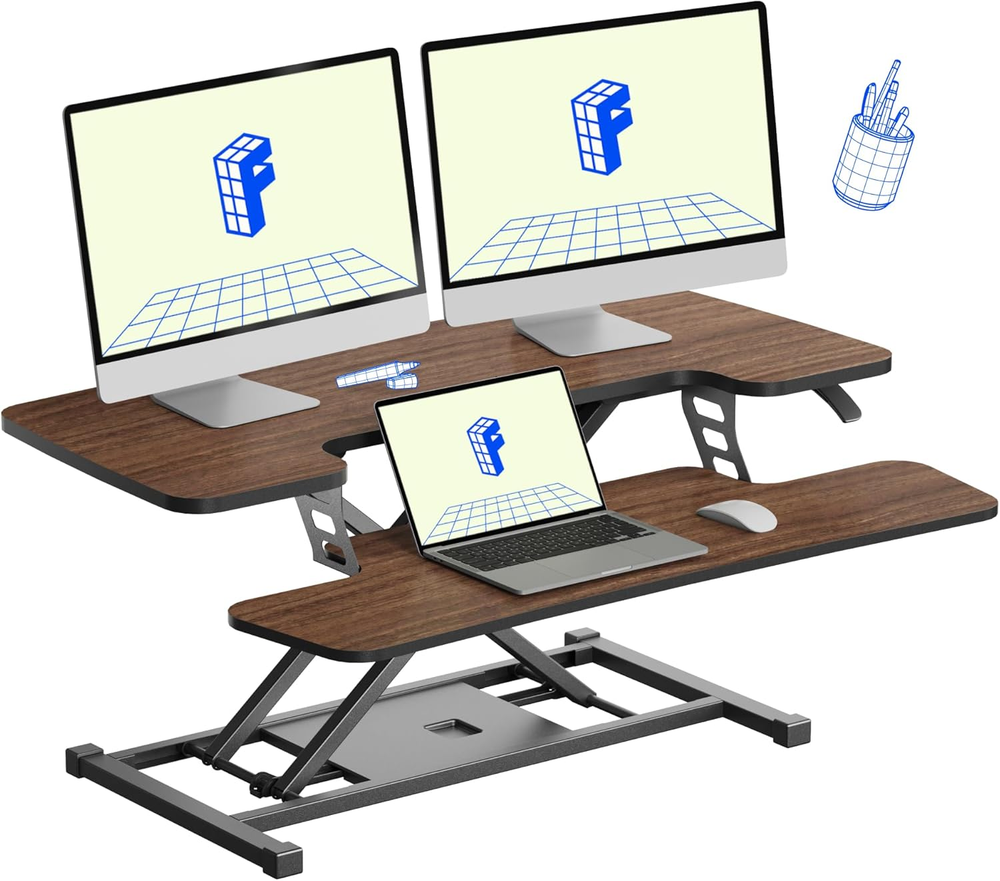 FLEXISPOT Standing Desk Converter 36In Sit to Stand up Riser Height Adjustable M