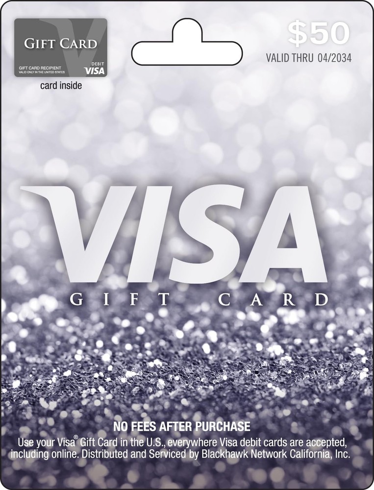 Visa $50 Gift Card (plus $4.95 Purchase Fee)
