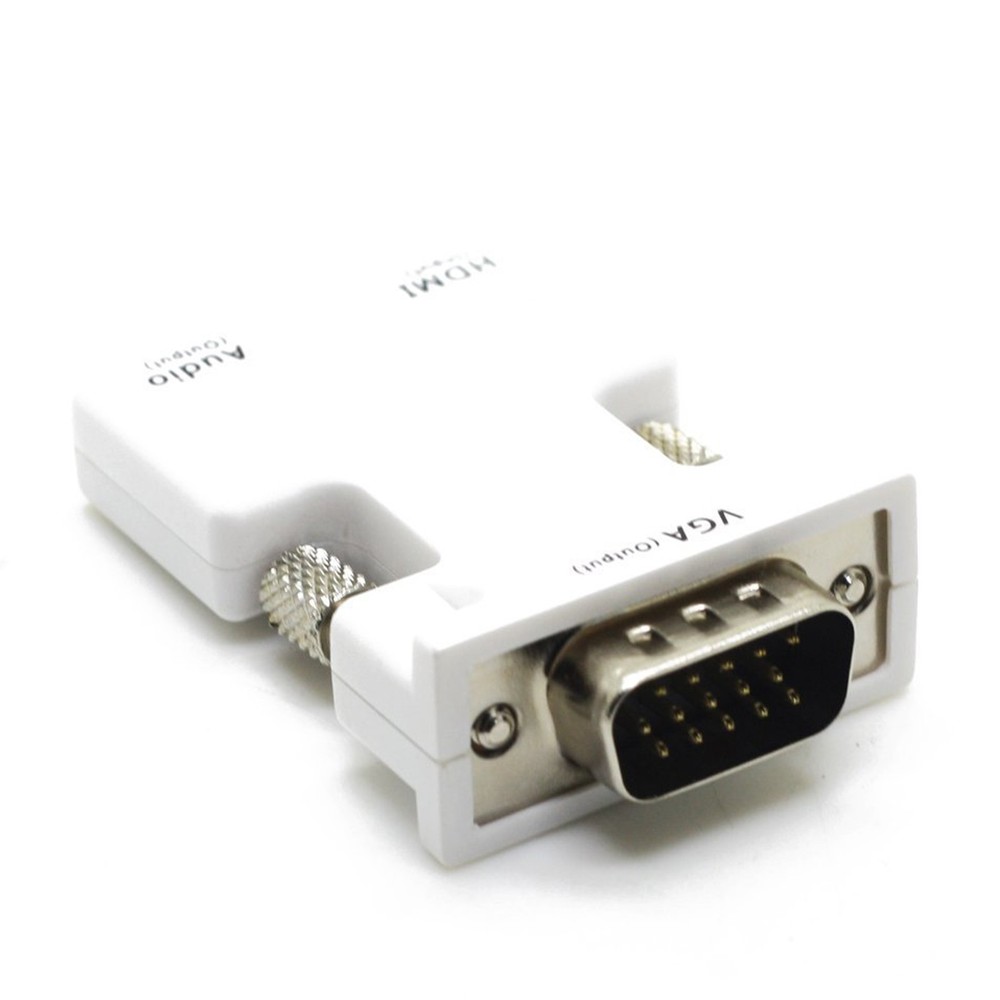 1Pc Female HDMI to Male VGA Converter w/Audio Cable Plug&Play Laptop PC To TV