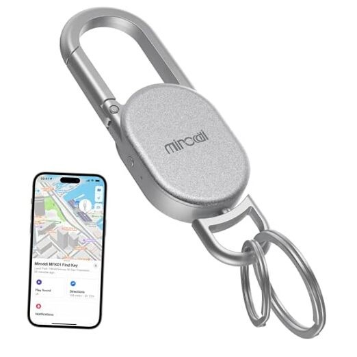 Smart Keychain Tracker for Men with Find My App iOS Compatibility