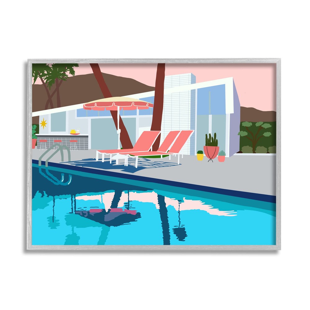 Modern Tropical Poolside Lounge Chairs by Jen Bucheli